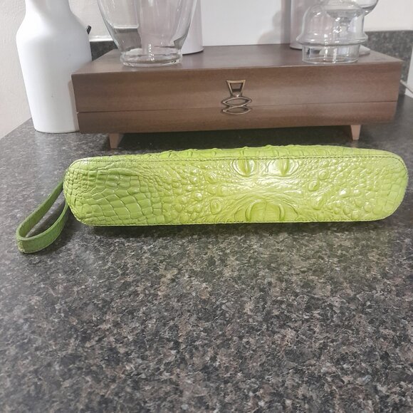 BRAHMIN Green leather Wristlet - Picture 3 of 9